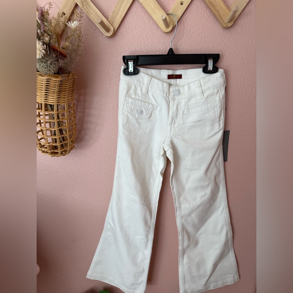 7 For All Mankind Kids White Jeans